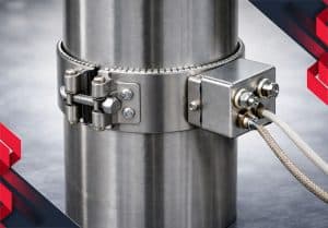 المنت تسمه ای نصب شده روی سیلندر برای گرمایش تماس مستقیم