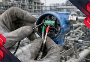 نحوه صحیح سیمکشی و اتصال کابل ابزار دقیق ترموکوپل در سایت صنعتی.