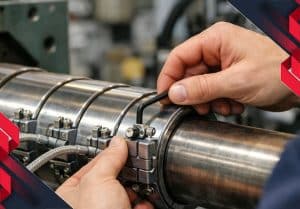 حوه صحیح نصب و آچارکشی المنت تسمهای روی سیلندر اکسترودر.